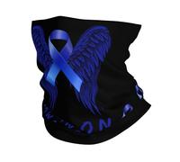Cache-Cou Ruban De Sensibilisation Au Côlon Bandana Tubulaire Respirant Cache Cou Elastique Multi-Usage pour Course À Pied Randonnée 25X50 Cm