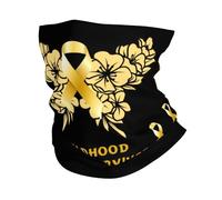 Cache Cou Ruban De Survie De L'Enfance, Fleur Et Papillon Blancs Couvre-Chef Durable Balaclava Respirant Écharpe pour Adulte Cyclisme Jogging 25X50Cm