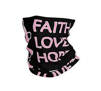 Cache-Cou Ruban Foi Amour Espoir Cancer du Sein Bandana Élastique Gaiter Séchage Rapide Chapeaux Demi-Visage, pour Cyclisme, Yoga, Homme, Vélo, 26x30cm