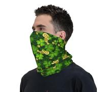 Cache-Cou Saint-Patrick Dessiné À La Main Balaclava Cache Cou Elastique Respirant Écharpe Demi-Visage pour Course À Pied Vélo Moto 25X50 Cm