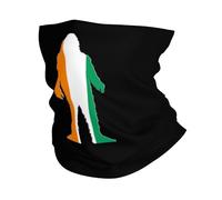 Cache-Cou Sasquatch Bigfoot Cote D'Ivoire Flag Tour De Cou Élastique Echarpe Gaiter Multi-Usage Cache Cou Elastique pour Moto Yoga Randonnée 25X50 Cm