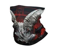 Cache-Cou Satanic Demon Goat Dark Red, White Tour De Cou Balaclava Echarpe Gaiter Élastique Bandana Tubulaire pour Moto Vélo Yoga 25X50 Cm