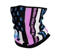 Cache-Cou Sensibilisation Au Syndrome De Mort Subite du Nourrisson Écharpe Demi-Visage Balaclava Bandana Tubulaire Élastique Cache Cou pour Vélo Moto Course À Pied 25X50 CM