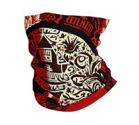 Cache-Cou Skull Day of The Dead Mexican Red, White Bandana Tubulaire Balaclava Écharpe Demi-Visage Ultra-Douce Tour De Cou pour Randonnée Vélo Moto 25X50 Cm