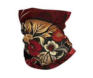 Cache-Cou Skull Flower Day of The Dead Soul Red Cache Cou Elastique Balaclava Tour De Cou Élastique Echarpe Gaiter pour Yoga Randonnée Vélo 25X50 Cm