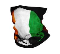 Cache-Cou Skull Irish Flag Bandana Tubulaire Balaclava Écharpe Demi-Visage Multi-Usage Echarpe Gaiter pour Randonnée Vélo Course À Pied 25X50 Cm