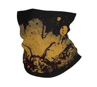 Cache-Cou Skull Moth Deaths Horror Dark Vintage, White Bandana Tubulaire Respirant Echarpe Gaiter Élastique Cache Cou Elastique pour Vélo Yoga Course À Pied 25X50 Cm
