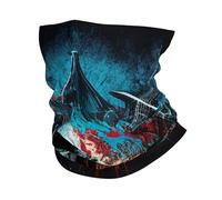 Cache-Cou Skull Music Rock Heavy Abstract Art Black Bandana Tubulaire Balaclava Echarpe Gaiter Respirant Cache Cou Elastique pour Moto Course À Pied Vélo 25X50 Cm