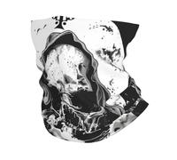 Cache-Cou Skull Octopuss Death Gothic Horror Dark Fantasies Vintage Tour De Cou Balaclava Bandana Tubulaire Multi-Usage Écharpe Demi-Visage pour Course À Pied Vélo Moto 25X50 Cm