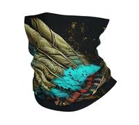Cache-Cou Skull Tribal Chief Indiana Dark, White Echarpe Gaiter Respirant Cache Cou Elastique Ultra-Douce Tour De Cou pour Vélo Yoga Course À Pied 25X50 Cm