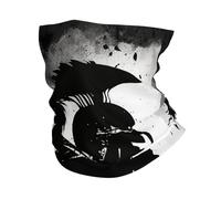 Cache-Cou Spartan Warrior Roman Silhouette Black, White Echarpe Gaiter Élastique Bandana Tubulaire Balaclava Écharpe Demi-Visage pour Moto Vélo Yoga 25X50 Cm