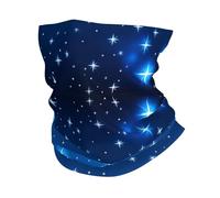 Cache-Cou Star Pattern Pattern Bandana Tubulaire Balaclava Cache Cou Elastique Élastique Écharpe Demi-Visage pour Moto Yoga Randonnée 25X50 Cm