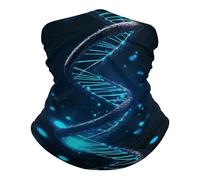 Cache-Cou Structure De L'Adn Bleu Cache Cou Elastique Respirant Bandana Tubulaire Élastique pour Vélo Randonnée 25X50 Cm
