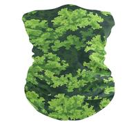 Cache-Cou Style Roulette du Chou Frisé Vert Tour De Cou Élastique Écharpe Demi-Visage Multi-Usage Cache Cou Elastique pour Randonnée Course À Pied Moto 25X50 Cm