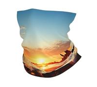 Cache-Cou Sunset View on The Beach Shore Cache Cou Elastique Ultra-Douce Écharpe Demi-Visage Balaclava Tour De Cou pour Course À Pied Moto Randonnée 25X50 Cm