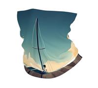 Cache-cou sur le thème du paysage marin UPF 50+ - Écharpe rafraîchissante - Protection solaire UV - Masque de cyclisme - Bandana de randonnée respirant pour homme et femme