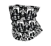 Cache-Cou Swedish Folk Art Dala Horse Cache Cou Elastique Multi-Usage Bandana Tubulaire Respirant Écharpe Demi-Visage pour Randonnée Yoga Vélo 25X50 Cm