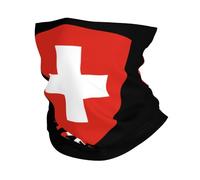 Cache-Cou Switzerland National Emblem Tour De Cou Respirant Cache Cou Elastique Élastique Echarpe Gaiter pour Course À Pied Moto Randonnée 25X50 Cm