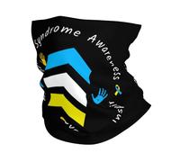 Cache-Cou Syndrome Éducation Amour Espoir Inspirer Tour De Cou Élastique Bandana Tubulaire Ultra-Douce Cache Cou Elastique pour Course À Pied Moto Vélo 25X50 Cm