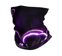 Cache-cou tendance avec imprimé cœurs violets - Pour l'hiver - Pour le ski, le cyclisme, les sports de plein air