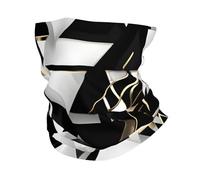 Cache-cou tendance moderne noir blanc doré triangle imprimé ultra-doux, extensible guêtre de cou d'hiver pour homme et femme