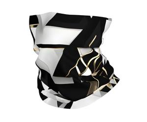 Cache-cou tendance moderne noir blanc doré triangle imprimé ultra-doux, extensible guêtre de cou d'hiver pour homme et femme