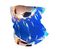 Cache-Cou The Flying Soccer Ball Pattern Cache Cou Elastique Multi-Usage Écharpe Demi-Visage Respirant Bandana Tubulaire pour Yoga Moto Vélo 25X50 Cm