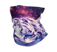 Cache-Cou Tiger Galaxy Nebulae and Stars Fantasies Dreamy Purple Écharpe Demi-Visage Balaclava Echarpe Gaiter Ultra-Douce Bandana Tubulaire pour Moto Course À Pied Randonnée 25X50 Cm