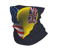 Cache Cou USA Niue Niue People Friendship Flag Heart White Balaclava Anti-UV Écharpe Multifonction Couvre-Chef pour Homme Femme Jogging Randonnée 25X50CM