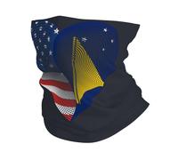 Cache Cou USA Tokelau Tokelau People Friendship Flag Heart White Écharpe Durable Balaclava Anti-UV Couvre-Chef pour Homme Femme Jogging Randonnée 25X50CM
