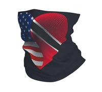 Cache Cou USA Trinidad and Tobago Tobagoan Friendship Flag Heart White Écharpe Durable Couvre-Chef Respirant Balaclava pour Cyclisme Homme Femme Jogging 25X50CM