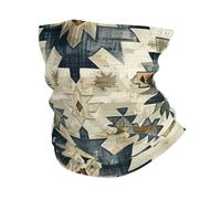 Cache-Cou Vintage Native American Tribal South Western Style White Echarpe Gaiter Balaclava Écharpe Demi-Visage Multi-Usage Cache Cou Elastique pour Moto Vélo Randonnée 25X50 Cm