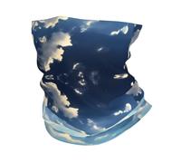 Cache-Cou White Clouds Over The Sea Pattern Echarpe Gaiter Ultra-Douce Bandana Tubulaire Balaclava Tour De Cou pour Moto Course À Pied Yoga 25X50 Cm