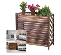 Caché Couverture De Climatiseur À Persiennes Écran De Clôture De Climatiseur Cache Climatiseur Cache Climatiseur Extérieur Support De Climatiseur En Bois Balcon Décoratif (Size : L85 X W35 X H75cm)