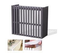 Caché Couverture De Climatiseur Anti-Corrosion Grille De Protection De Climatiseur en Bois Massif Pour Unités Extérieures Grey/bleu/orange/Blanc (Color : Gray, Size : 85x35x84cm)