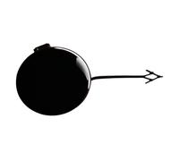 Cache-crochet De Remorquage De Pare-chocs Avant Droit (côté Passager) Pour A6 2012-2015 4G0807241 4G0807241GRU(Black)