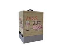 Enesco Cache-cubi en bois - Amour Gloire et Rosé - Hauteur 29 cm - Largeur 16.5 cm - Profondeur 19.4 cm Beige