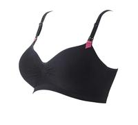 Cache Cœur - Brassière d’Allaitement - Beige - Confort supérieur - Coques Amovibles et Clips Pratiques (FR/ES, Alpha/Lettres, Moyen, Taille Normale, Taille Normale, Noir)