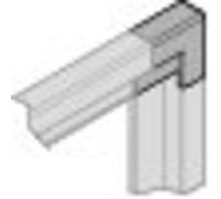 Cache d'angle à joint double HÜPPE, pour habillage mural EasyStyle, ES0206087, Couleur: Miroir