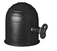 Cache d'Attelage 50 mm en Caoutchouc/Plastique - Capuchon de Protection pour Boule d'Attelage - Pour Voiture, Camion, RV (Noir Avec Serrure)