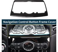 Cache De Cadre De Bouton De Contr?le De Navigation Pour Infiniti G37 08-13 / G35 07-08 / G25 11-12 / Q60 14-15 Autocollant Garniture IntšŠrieure Console En Fibre De Carbone Noire