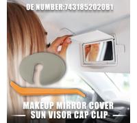 Cache De Clip De Capuchon De Pare-Soleil De Miroir De Maquillage Pour Toyota Corolla Robuste No.7431852020B1 | Gris Avec Barre De Levier Plate 1 Ensemble