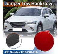Cache De Crochet De Remorquage De Pare-Chocs Avant Gauche Pour Conducteur Cache De Remorquage Cap Kodo Rouge Convient Pour Mazda Cx-3 2016-2021 No.D10J50A12A - Pack De 1