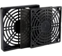 Cache de fente PCI avec vis et couvercle de ventilateur avec filtre à poussière ultra fin (2 boîtes de filtration, 80 x 80 mm, noir)