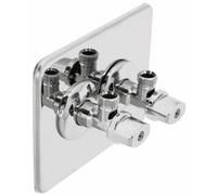 Cache de finition - inox - pour installation d'eau - 2 robinets - Robifix GRIPP