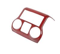 Cache De Garniture Pour Panneau Commande Vitres - Décoration Console Et Tableau Bord Pour Jeep Pour Wrangler JK JKU 2011-2017(Red Carbon Fiber)