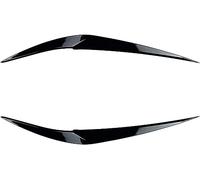 Cache de Phare en Deux Parties pour BMW X1 F48 F49 Cache de Protection de Phare Noir Brillant (Standard/A/Noir Brillant)
