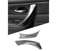 Cache de Poignée de Porte Gauche Intérieur E90 pour BMW 320, 328, 330, 335, etc. Série 3 E90 E91 E92 E93 M3 (2005-2012) - Protège les Poignées de Porte d'Origine (Côté Gauche, Carbone)