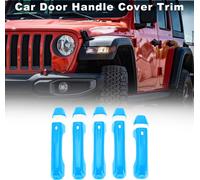Cache De Poignée De Porte Pour Jeep Wrangler Jl Jlu 2018-2021 Durable | Cache De Poignée De Hayon Bleu Clair 1 Ensemble