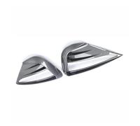 Cache De Protection Avant en ABS pour Tesla pour Model Y 2021 2022 2023 Phare Antibrouillard Aileron Lame De Pare-Brise(Glossy Carbon)